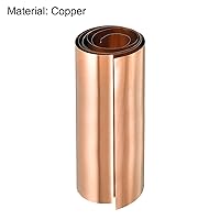 Vista 60 de uxcell Copper Sheet Roll, Metal Foil Plate 1000mm x 20mm x 0.8mm