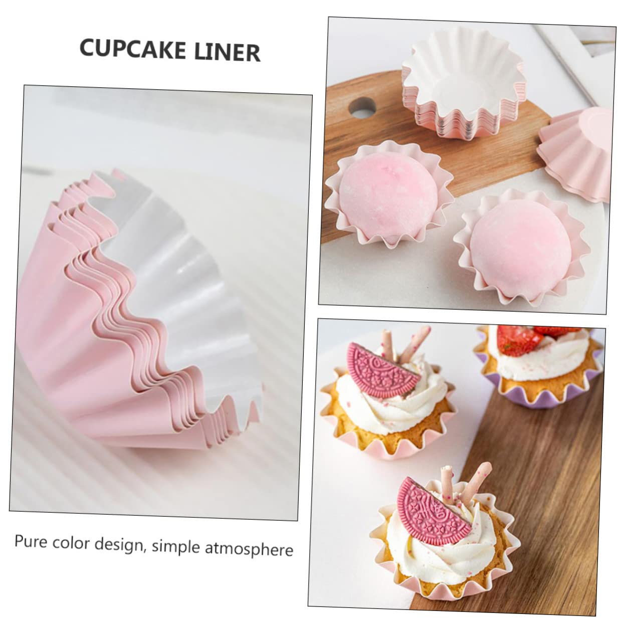 TOPBATHY 150 Pz Portacarte Xuemei Niang Involucri Per Torte Torta Di Muffin Pirottino Per Cupcake Tazza Per Cupcake Portabicchieri Da Dessert Silicone Carta Difficile Coppa Da Dessert Rosa
