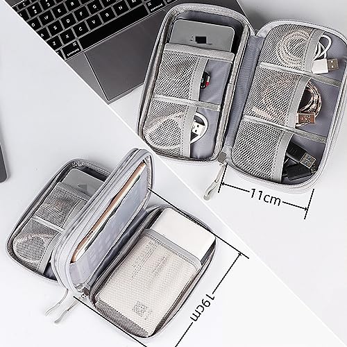 FANBODTA Electronic Organizer Travel Cable Accessories BagPouch Portable Waterproof Storage Bag Electronic Organizer Case for Cable, Mouse,USB Cable,Power Bank,Cord, Charger, Phone, Earphone - Thumbnail 4