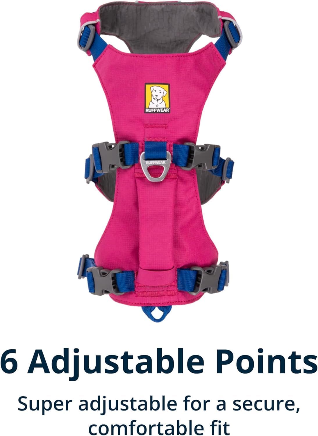 Ruffwear, Flagline Dog Harness, Lightweight and Reflective, No Pull Dog Lift Harness for Hiking, Running and Everyday Use, Alpenglow Pink, Small