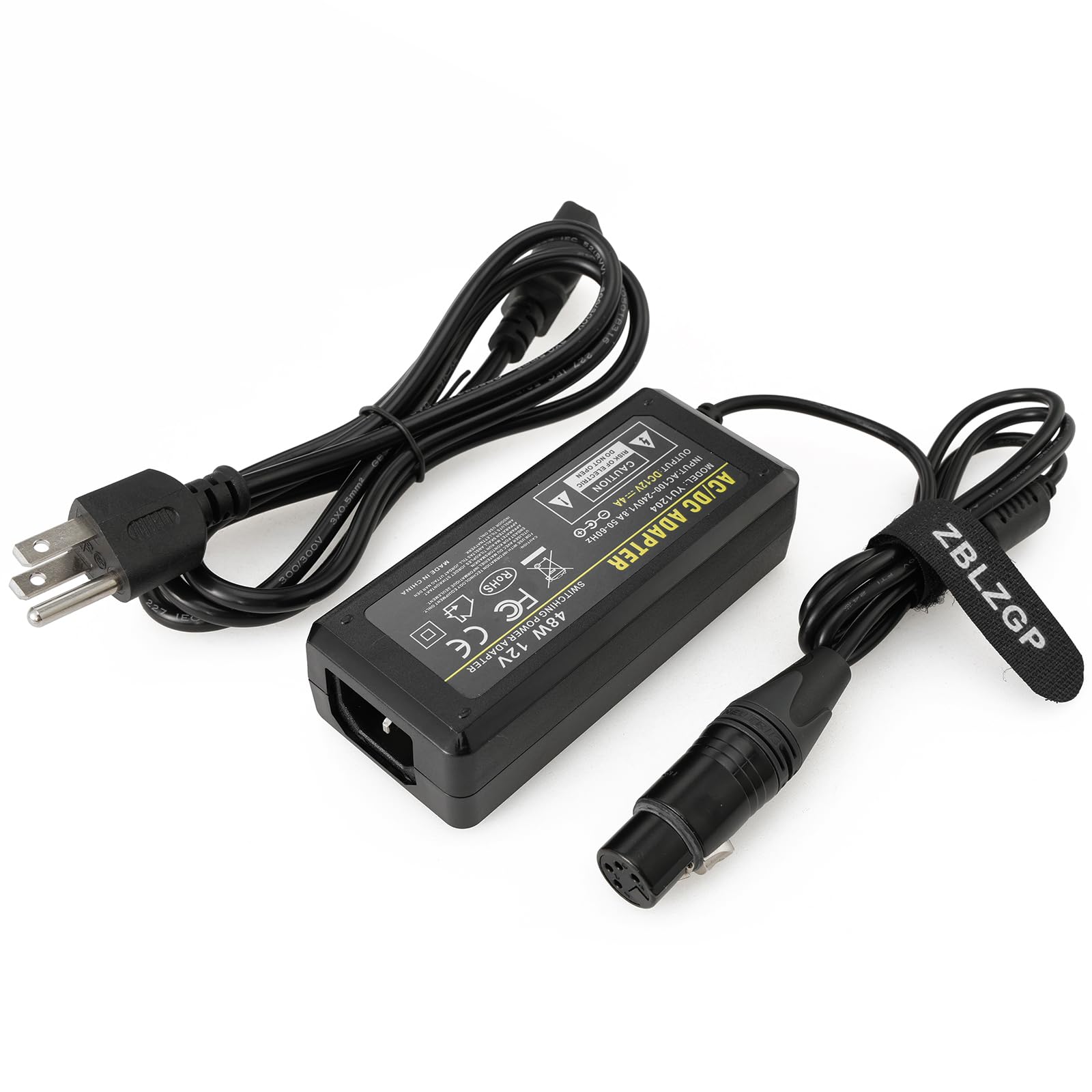Amazon.com : ZBLZGP AC DC XLR 4 Pin Power Supply Adapter 12V 4A