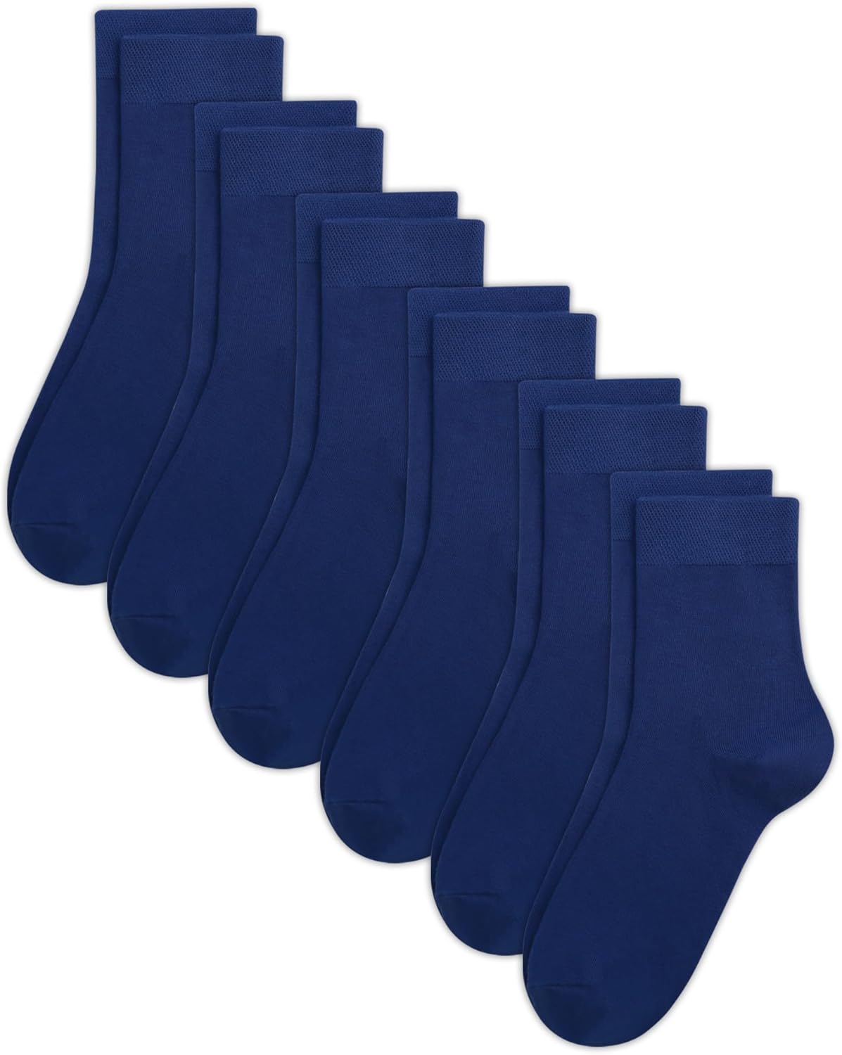 SIPCOLOR Combed Cotton Kids Crew Socks School Dress Quarter Uniform Stretchy Socks for Boys Girls