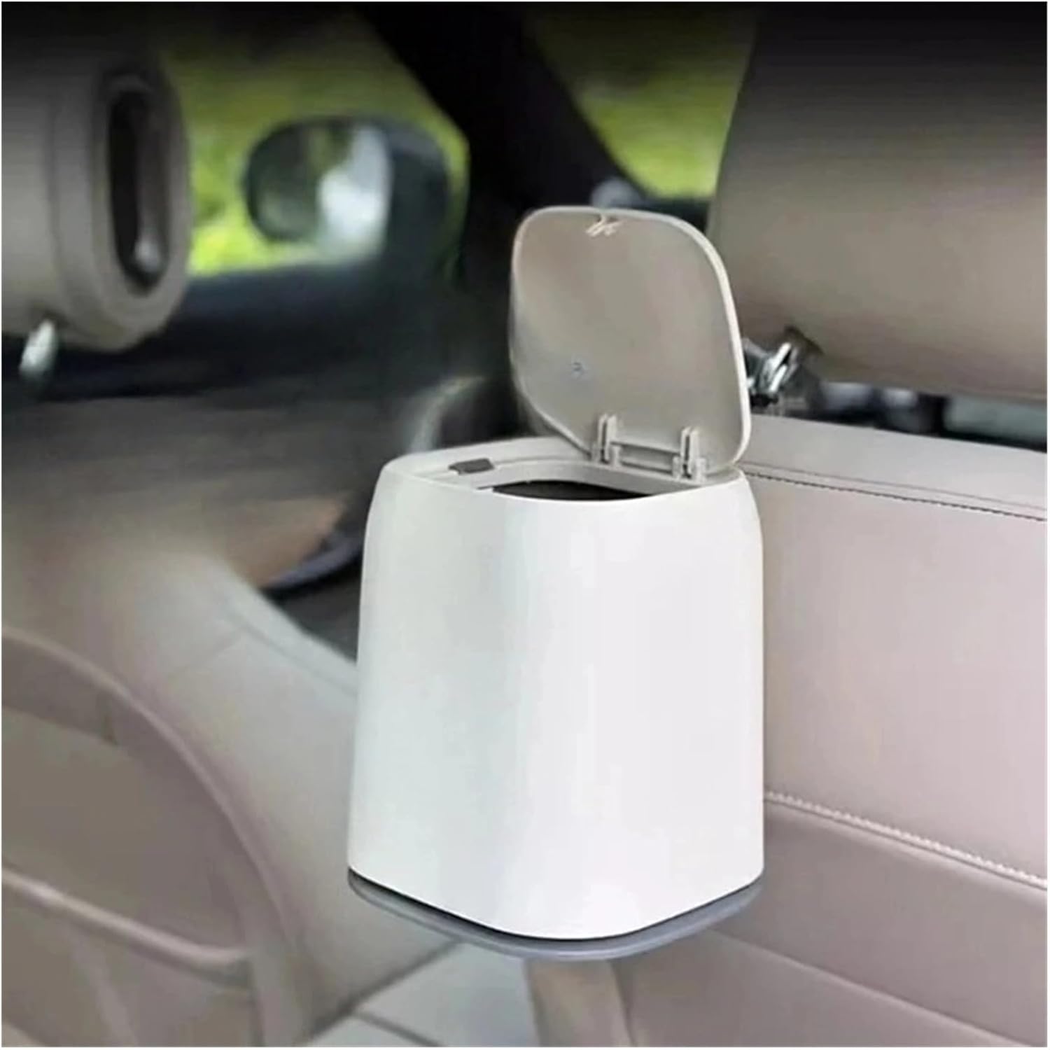 Portable Car Trash Can Storage Box Auto Accessories White Compatible for Mercedes Smart Elf #1 Elf #3 Automotive Garbage Storage Box