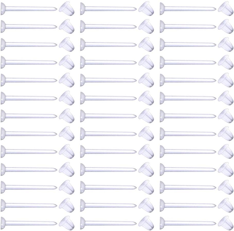 Mix Set Clear Piercing Retainers Septum Retainer Nose Studs Flexible Lip Ear Nose Tongue Rings Nipplering Cartilage Rook Daith Earrings Horseshoe Plastic Industrial Piercing Retainer for Work