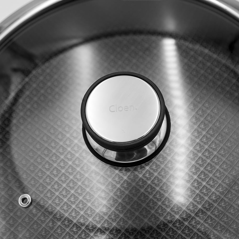 Set de sartenes y ollas con tapa de acero inoxidable para inducción invisible, anti rayaduras | 9 piezas | Full Induction | Cocinas de Inducción Invisible| Cocinas bajo encimera | Cloen.