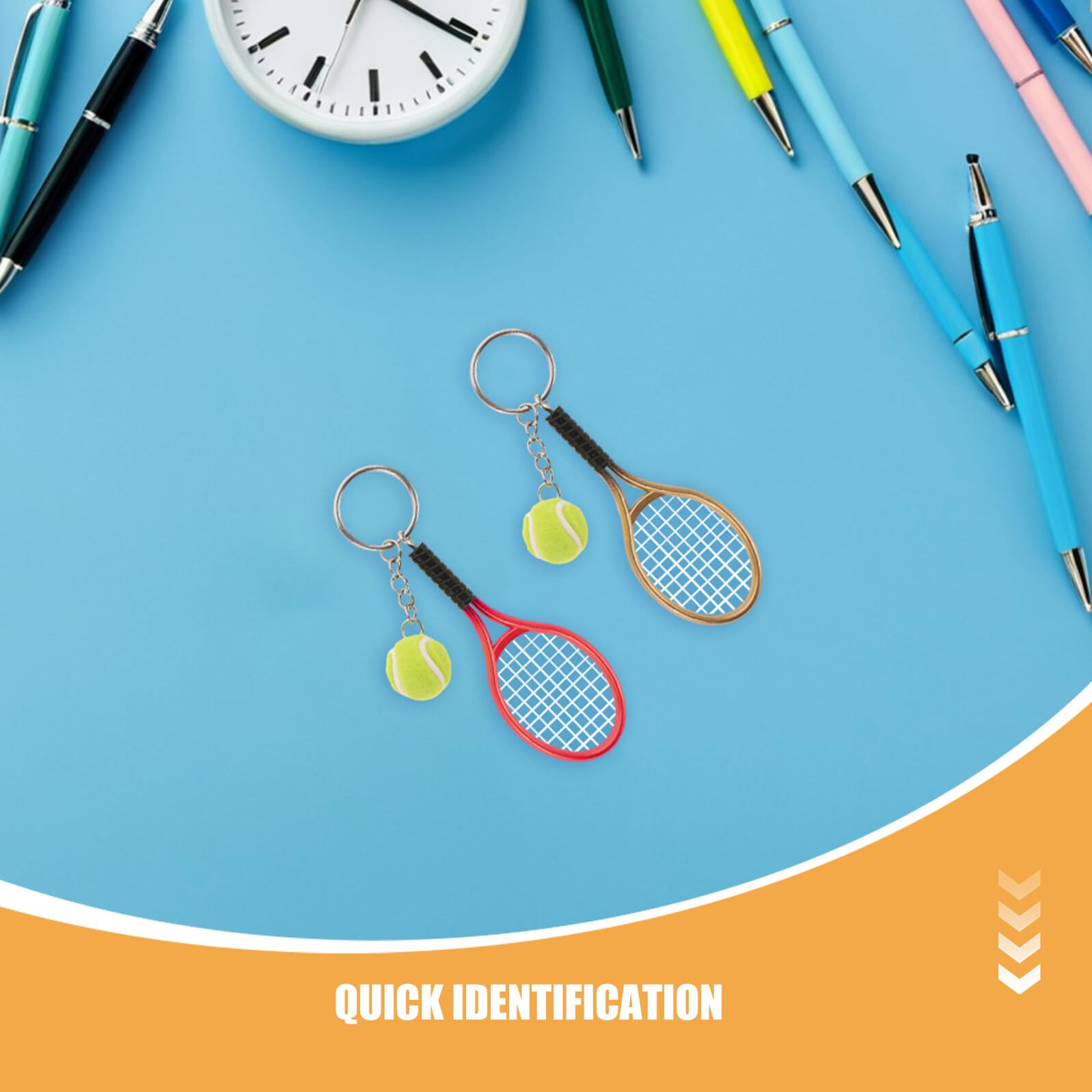 18 Piezas Llavero Raqueta Tenis Colgantes Deportivos Coloridos Mini Accesorios para Fans y Regalos Portátiles