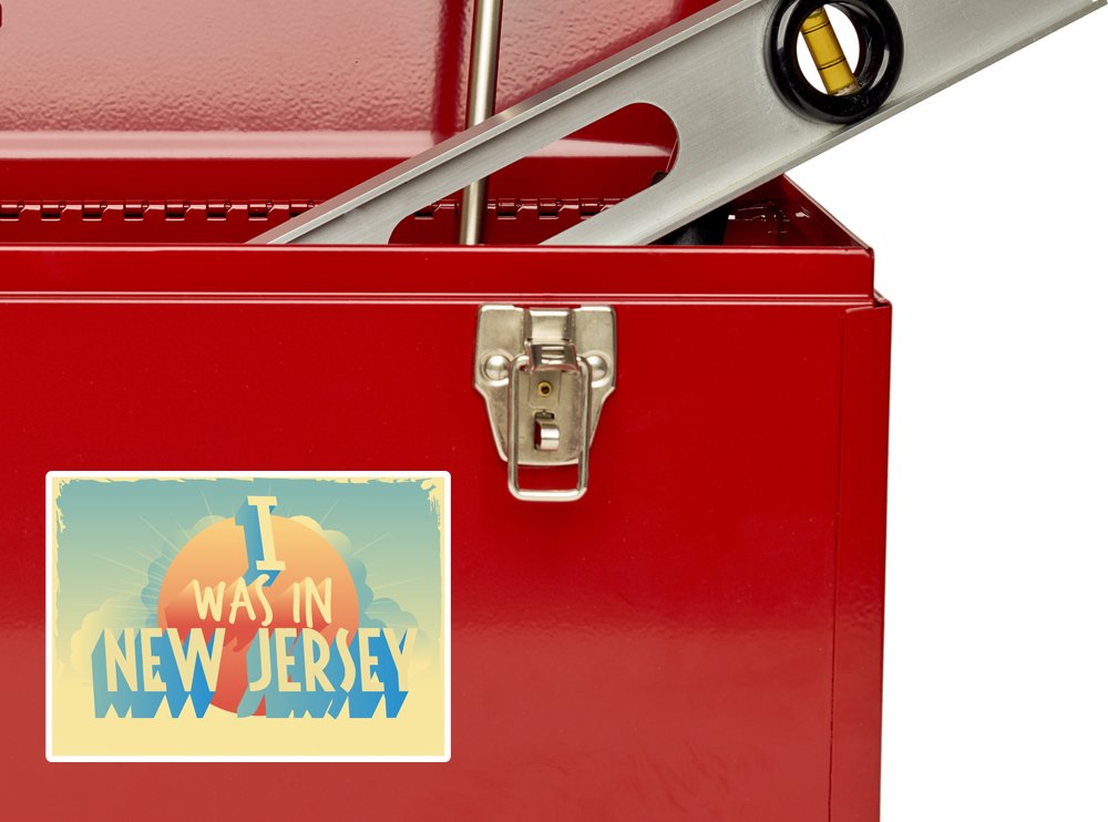 2 x 30cm/300mm ero in New Jersey Vintage Adesivi vinilici bagagli di viaggio #7285