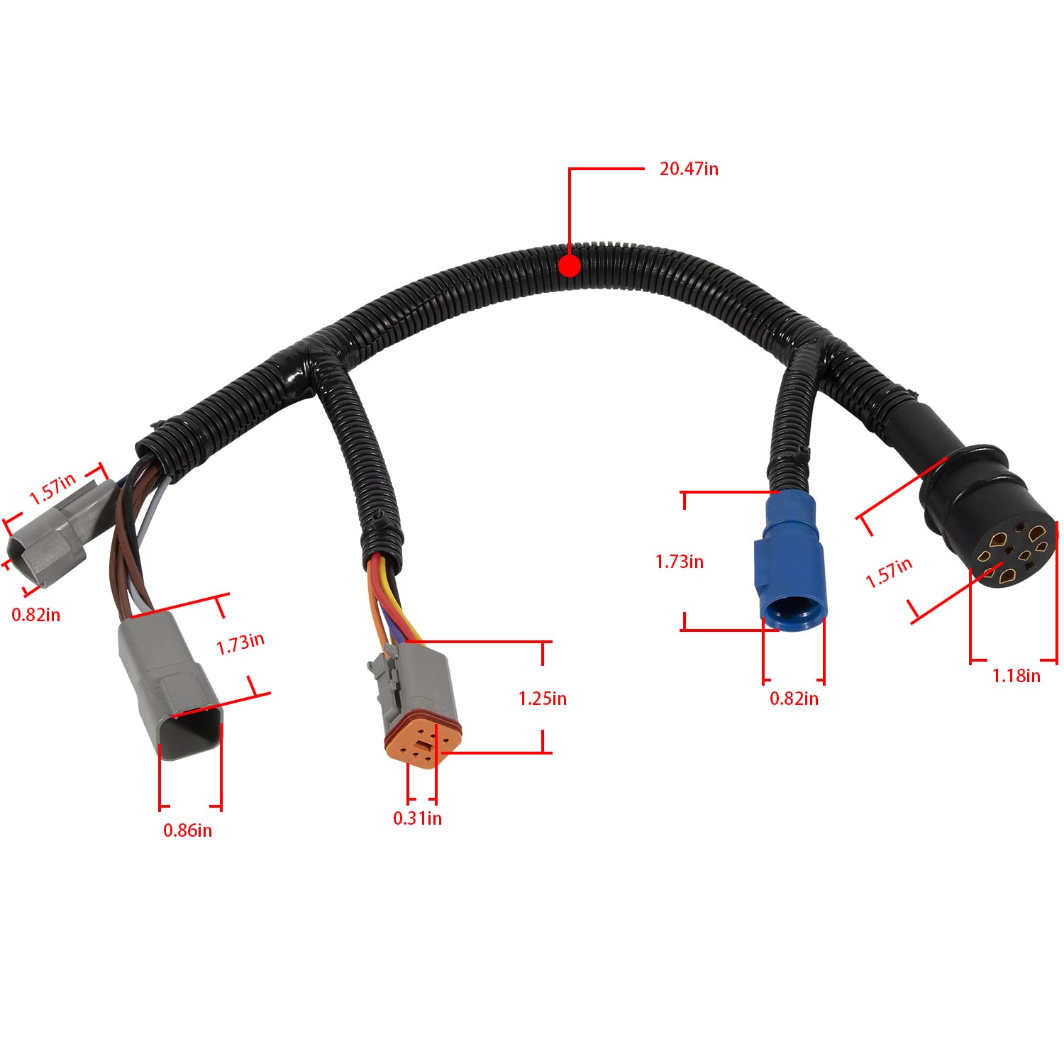 423-6344 Engine Adapter Harness, Durable Replacement Adapter Harness Compatible with 976-1995 Johnson/Evinrude Engine Conversion to New Controls, Direct Replace for #176344