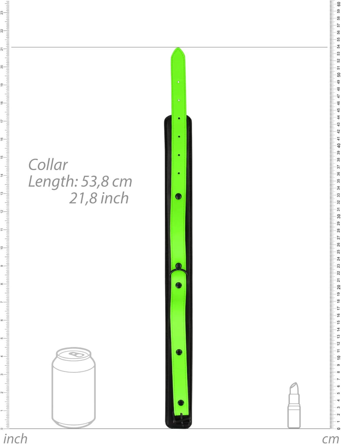 Ouch GITD Collar & Leash Set Neon Green OU755GLO
