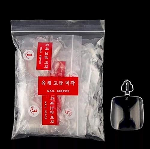 600 PCS 12 Sizes False Toenails Full Cover Artificial French