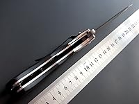 Vista 8 de Eafengrow Cuchillos de bolsillo tácticos Cuchillo de hoja G10 Mango de acero Rodamiento de bolas Cuchillo de camping al aire libre (EF5)