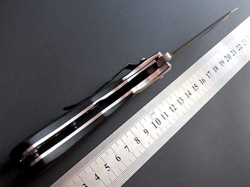 Miniatura 8 de Eafengrow Cuchillos de bolsillo tácticos Cuchillo de hoja G10 Mango de acero Rodamiento de bolas Cuchillo de camping al aire libre (EF5)