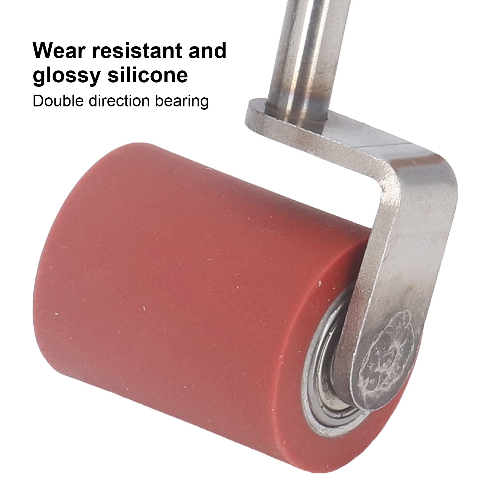 Rodillo de costura de silicona de 40 mm, doblado a 75°, por debajo de 260 ℃, rodillo de presión manual para techos de PVC/TPO/EPDM, soldadura de alta temperatura