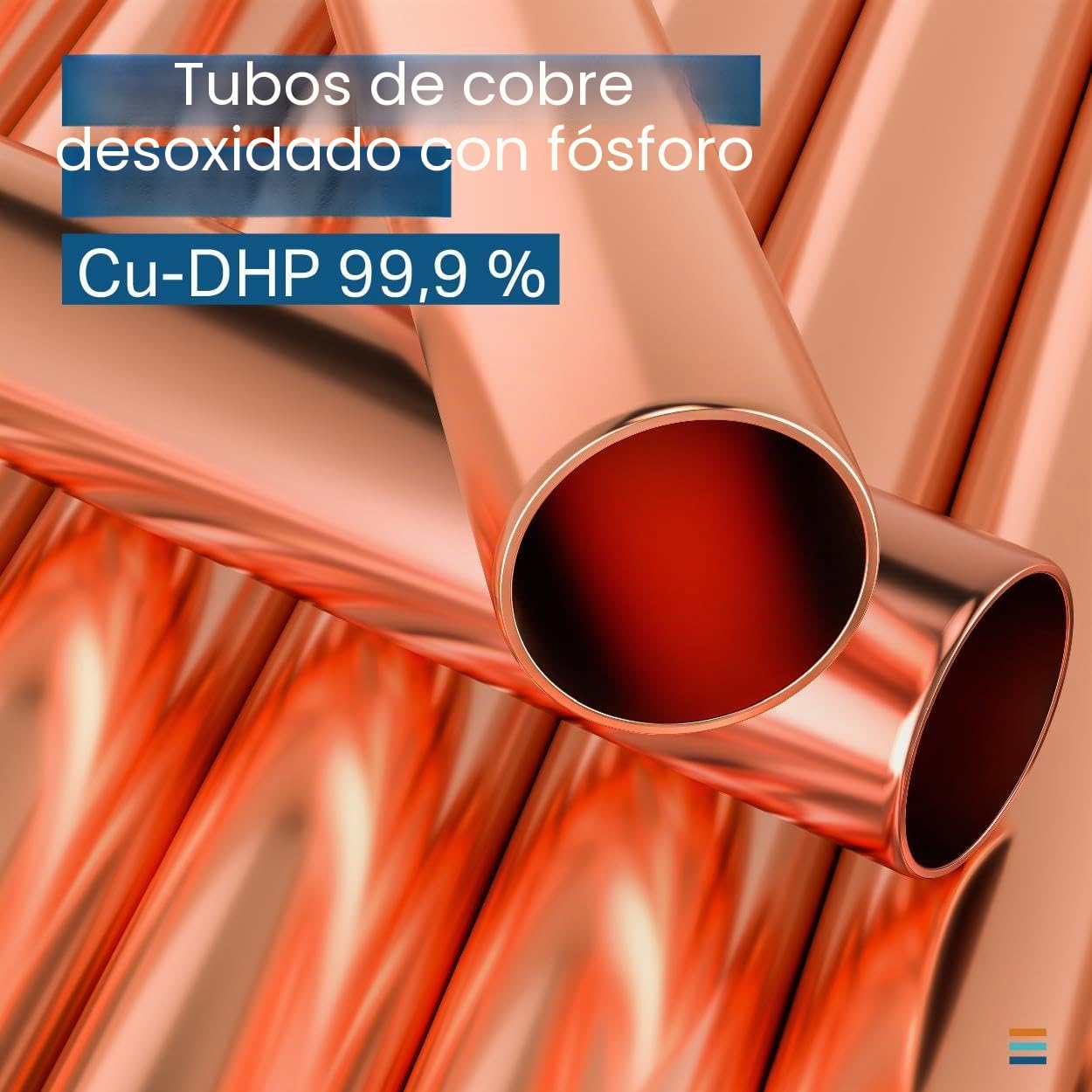 Conducto de refrigerante de 1/4" + 3/8" 1-25 m, doble preaislado, tubo de cobre, tubos de cobre, sistemas de refrigeración 9000/12000, tubo de frío, conducción climática, flexible (sin