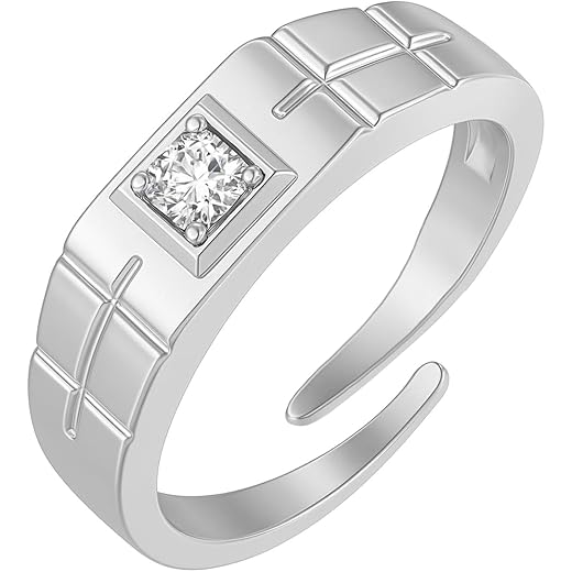 Sterling Silver Ring for Men - Adjustable Size