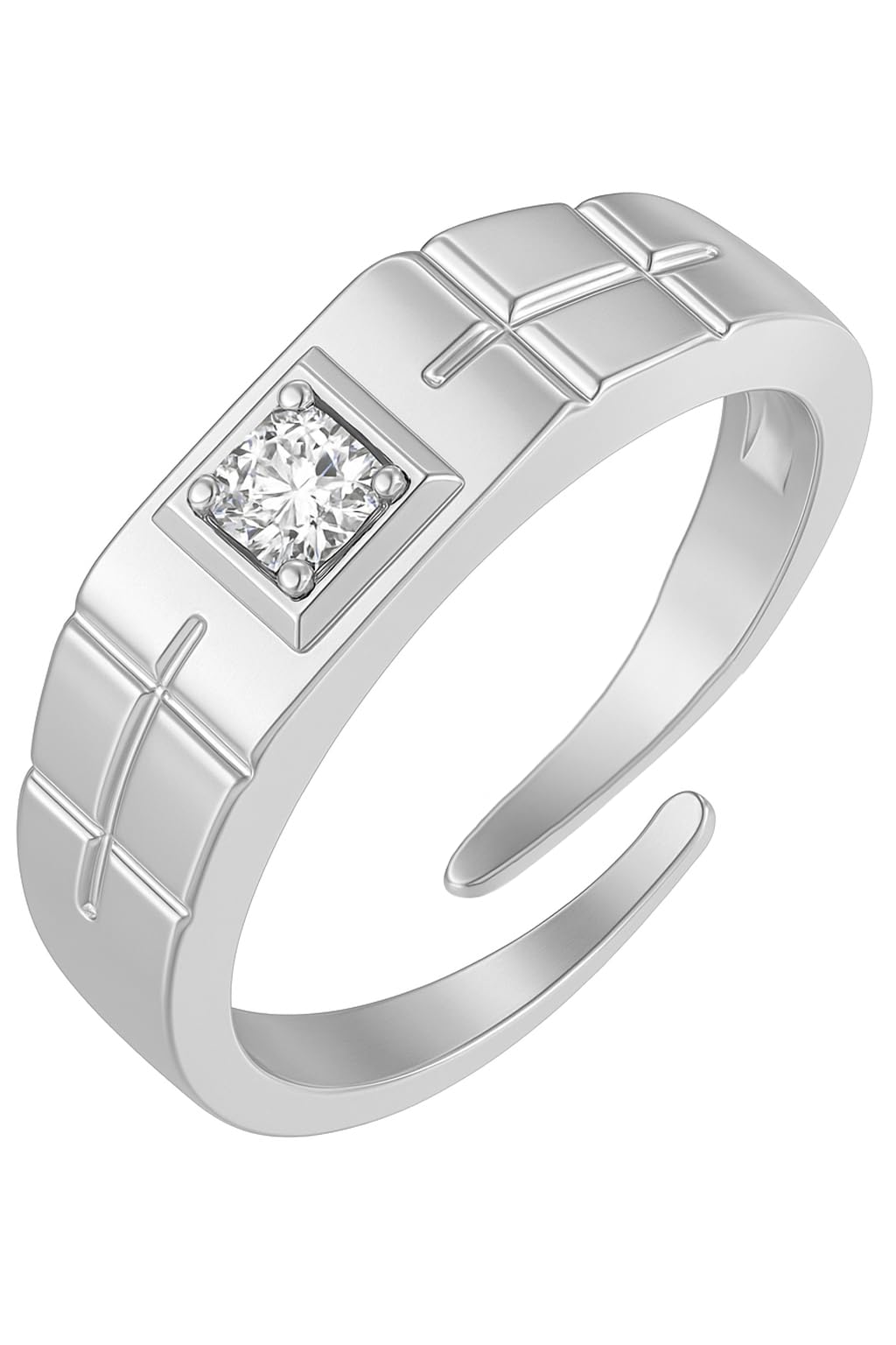 Sterling Silver Ring for Men Pure Silver 925 - Finger Rings for Men, Anguthi Boys Rings for Man (Adjustable Size)-image-22