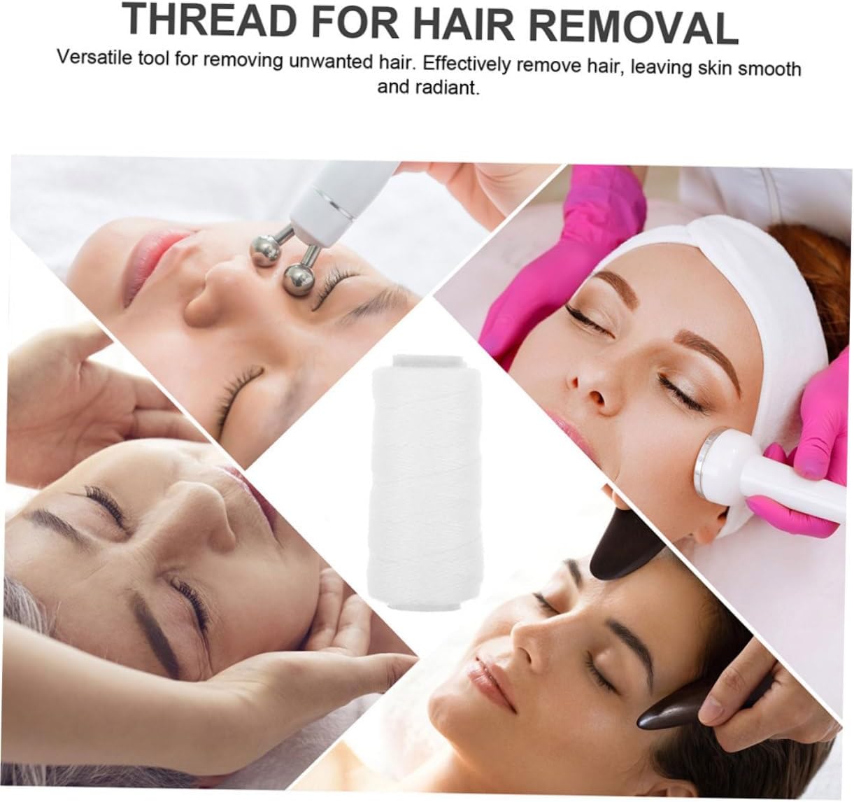 Epilator for Facial Hair Removal 10 Rolls White Cotton Thread