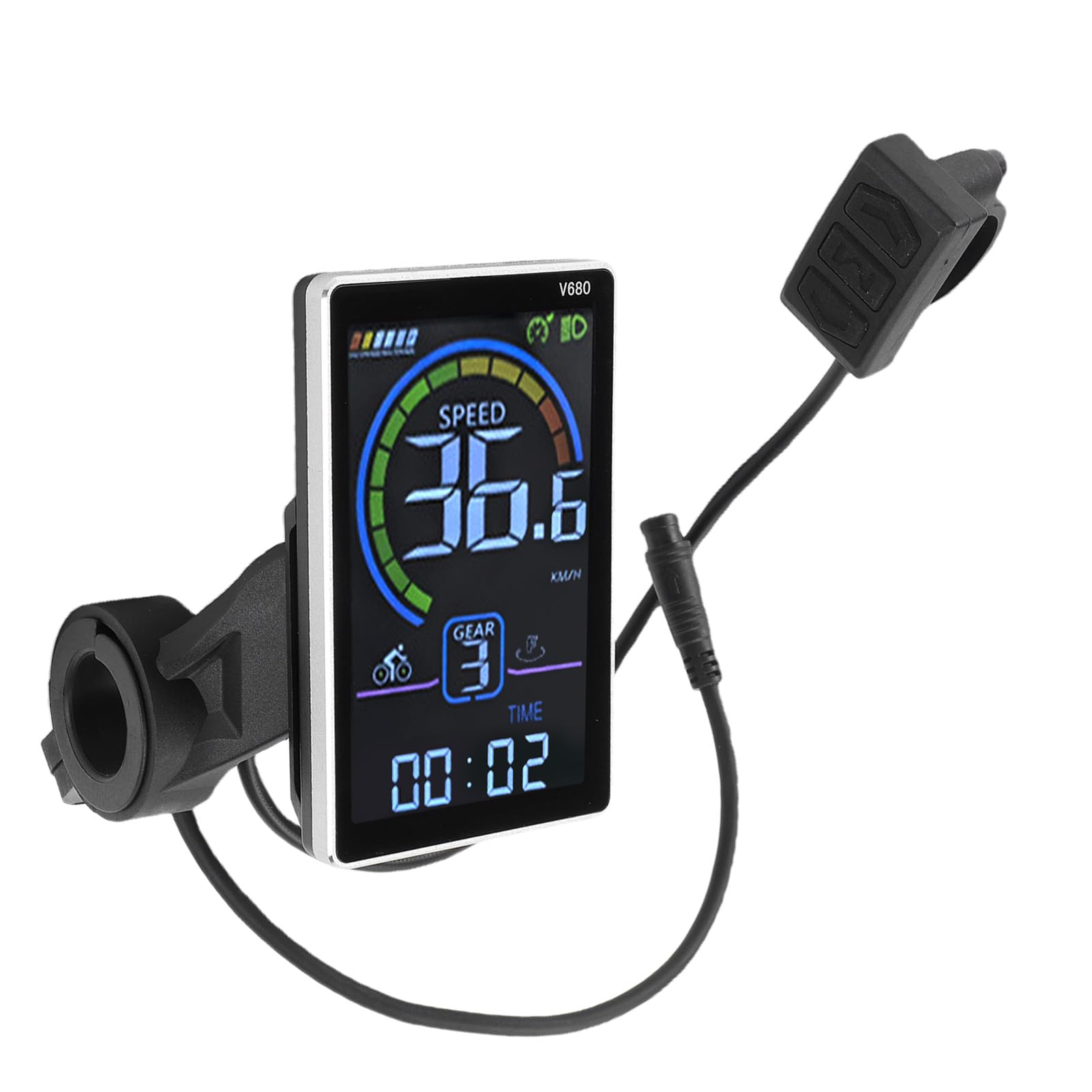 Drfeify Display LCD per Bici Elettrica Display ABS PVC Pannello M5 a 6 Pin UART 9600 IPX4 Schermo a Colori Impermeabile per Pendolari Scooter Accessorio di Ricambio