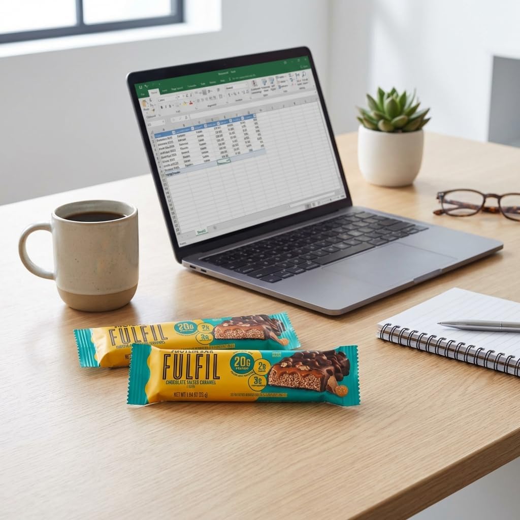 Fulfil Protein Bar Variety Pack (15 Count) – Chocolate Hazelnut, Chocolate Salted Caramel & Chocolate Peanut Butter – High Protein Snack Bars for On-the-Go Energy, Workout Recovery & Healthy Snacking