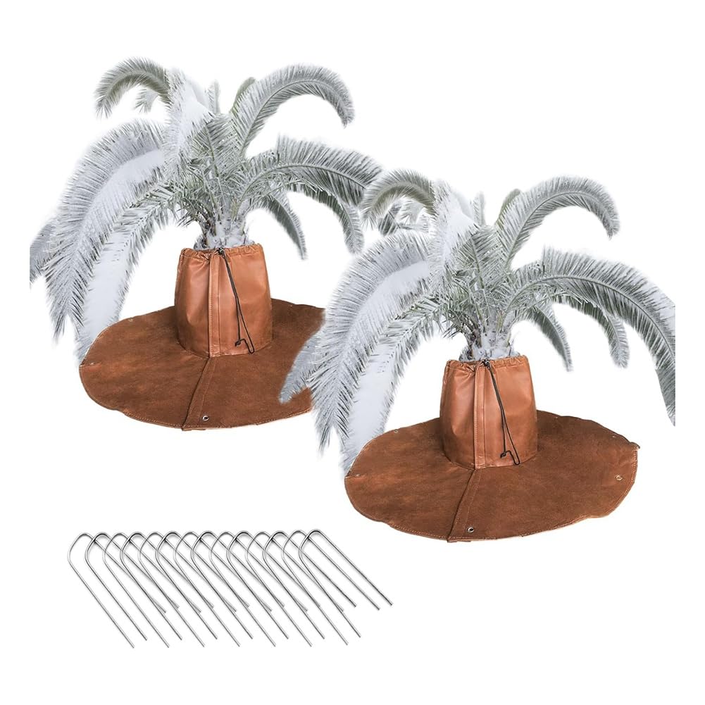 Aboiled 2 Pack Winter Protection for Palm Trees Root - Palm Root Protection Bag, Thermal Plant Cover Protector with Drawstring