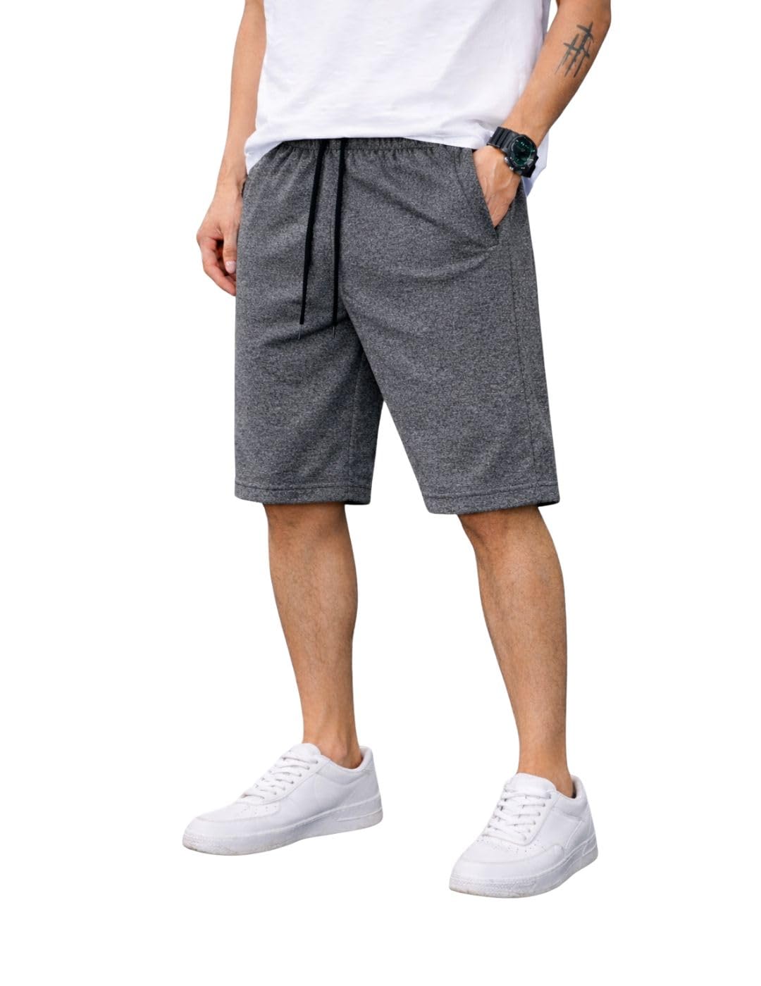 mack jonney Men's Polyester Gym Shorts with Drawstring – Lightweight Training & Casual Sports Shorts-123-picture-22