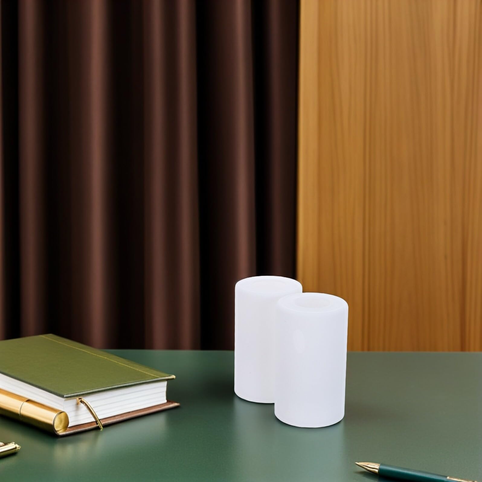2pezzi Paralume in Vetro Bianco Cilindrico Altezza per Lampade da Terra da Toeletta Lampade da Tavolo