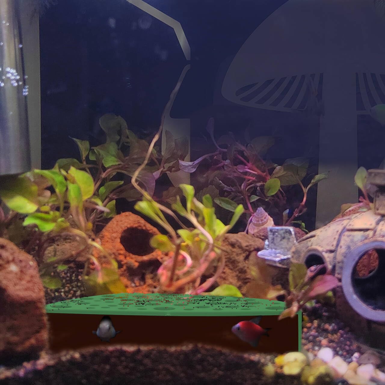 LuckyOpt Shrimp Hides for Aquarium Shrimp Cave with Holes, Shrimp Hide for Aquarium Fish Tanks Shrimp Ponds Breeding Tanks - Image 2