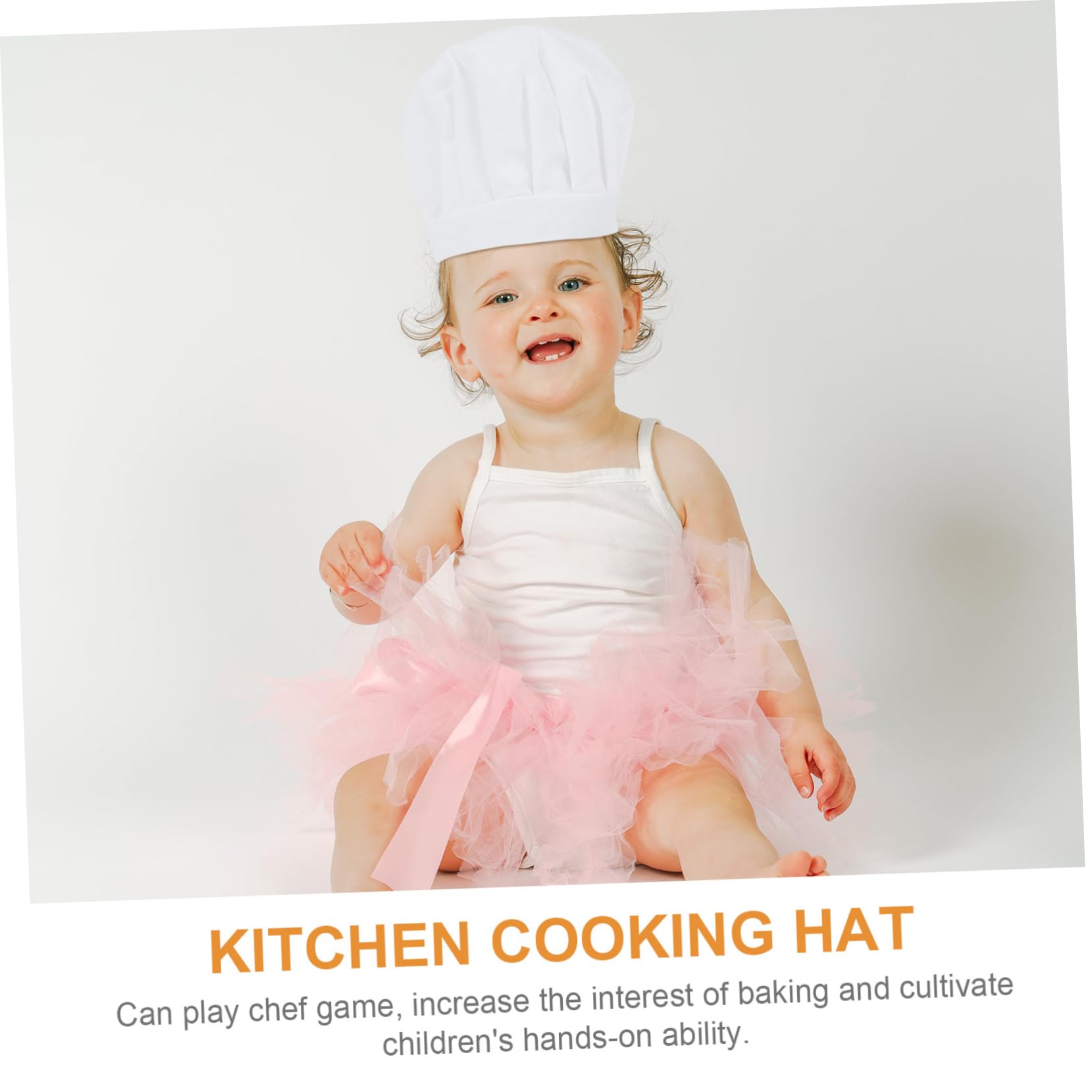 Hohopeti Role Playing Toys Set 1 Set Girl Baking Apron Chef Hat Kitchen Cooking Hat Boys and Girls Sleeveless Apron