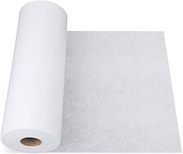 Fusible Interfacing, 11.4 in x 33 yd Polyester Non-Woven Interfacing Single-Sided Interfacing Lightweight Medium Weight Iron-On Interfacing for Sewing, Quilting, Crafting