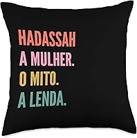 Vista 4 de Funny Portuguese First Name Design - Hadassah Throw Pillow