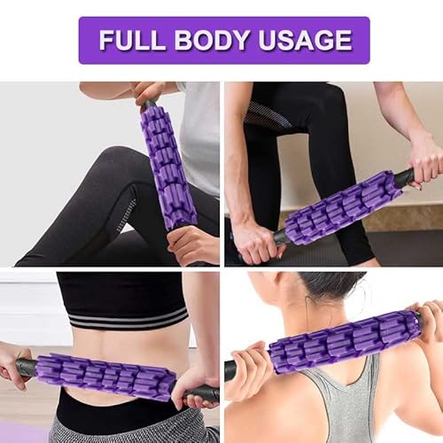 Muscle Roller Stick Massager For Leg & Body, Lymphatic Body Roller Liposuction Massager Stick Relief Sore Muscle Tightness For Athletes, Yoga, Physical Therapy Liposuction #TOP3
