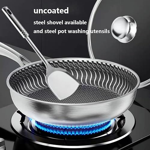 Miniatura 7 de Olla de cocina de acero inoxidable 316, sartenes de grado profesional para cocinar, sartén antiadherente física grabada con láser, sartén