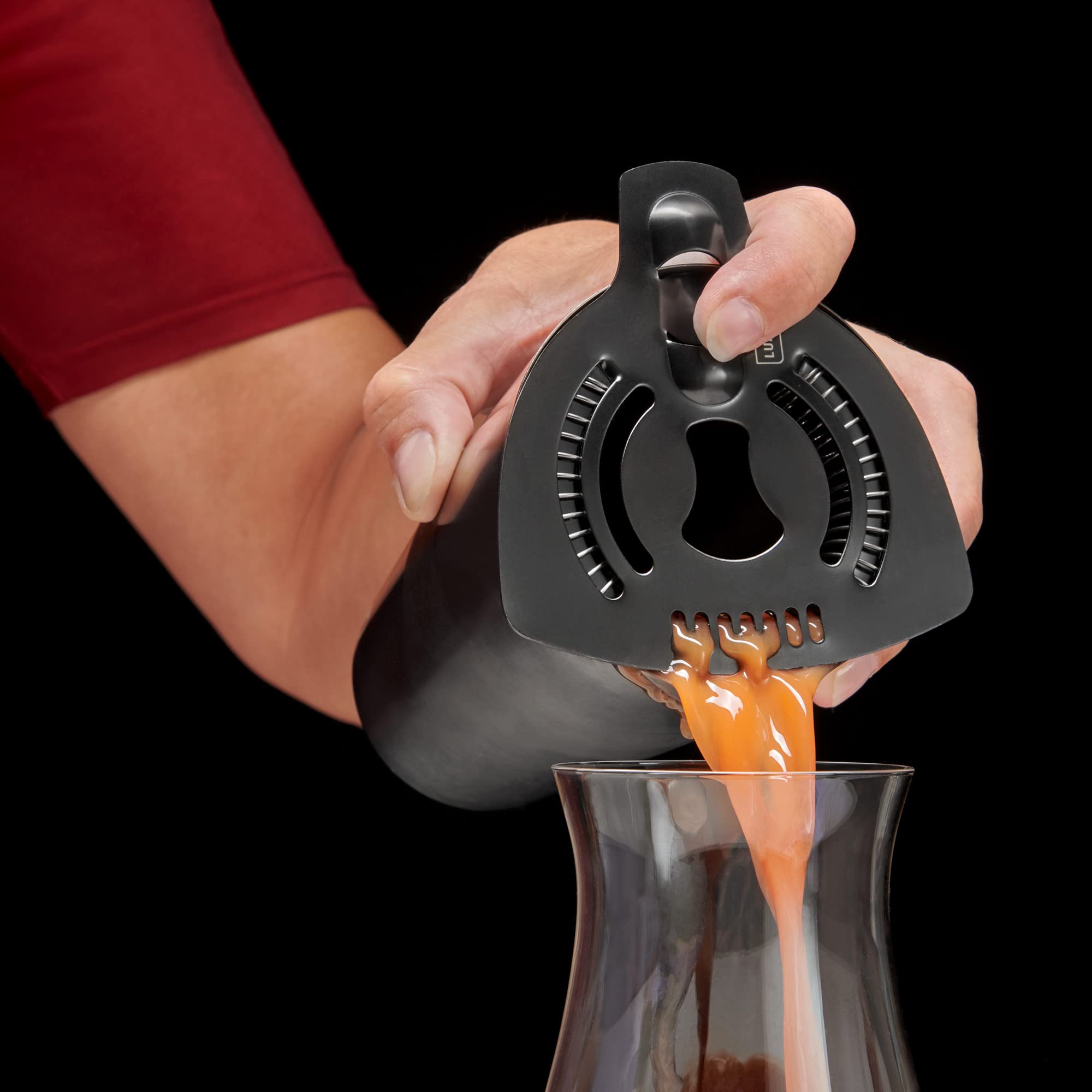 Lurch Boston Passoire Shaker à Cocktail Gris Fumé - Tamis Professionnel Pour Mixologie