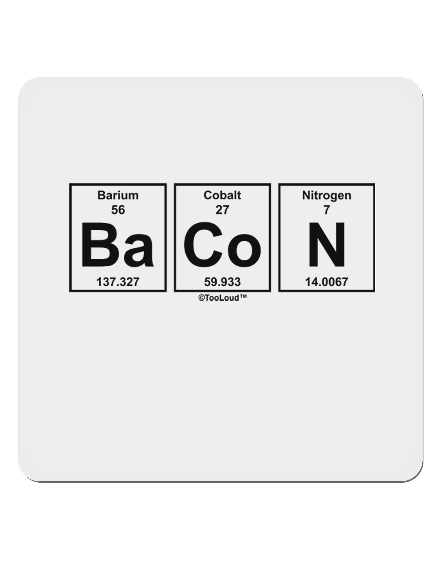 Amazon.com: TOOLOUD Bacon Periodic Table of Elements 4x4 Square Sticker - 4  Pack : Tools & Home Improvement