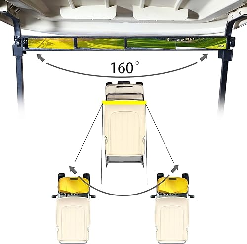 Miniatura 3 de 10L0L Espejo universal para carrito de golf de 4 paneles para Yamaha EZGO Club Car, elimina puntos ciegos Espejo retrovisor gran angular