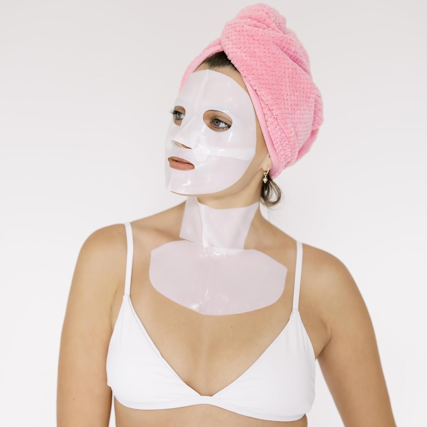 VEYA Biogel Collagen Sheet Masks - 4 Face + 4 Neck + 4 Chest Hydrogel Masks - Hydrating Moisturizing Facial Sheet Mask Set for Daily Skin Care - Multi-Zone Coverage
