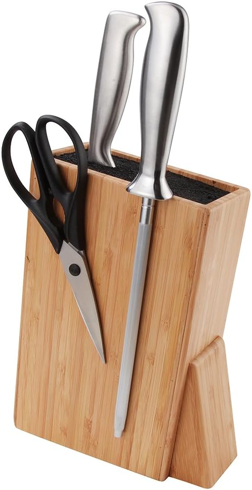 Universal Magnetic Knife Block Organiser Display Kitchen Tidy Unique Design Stylish Sustainable Bamboo