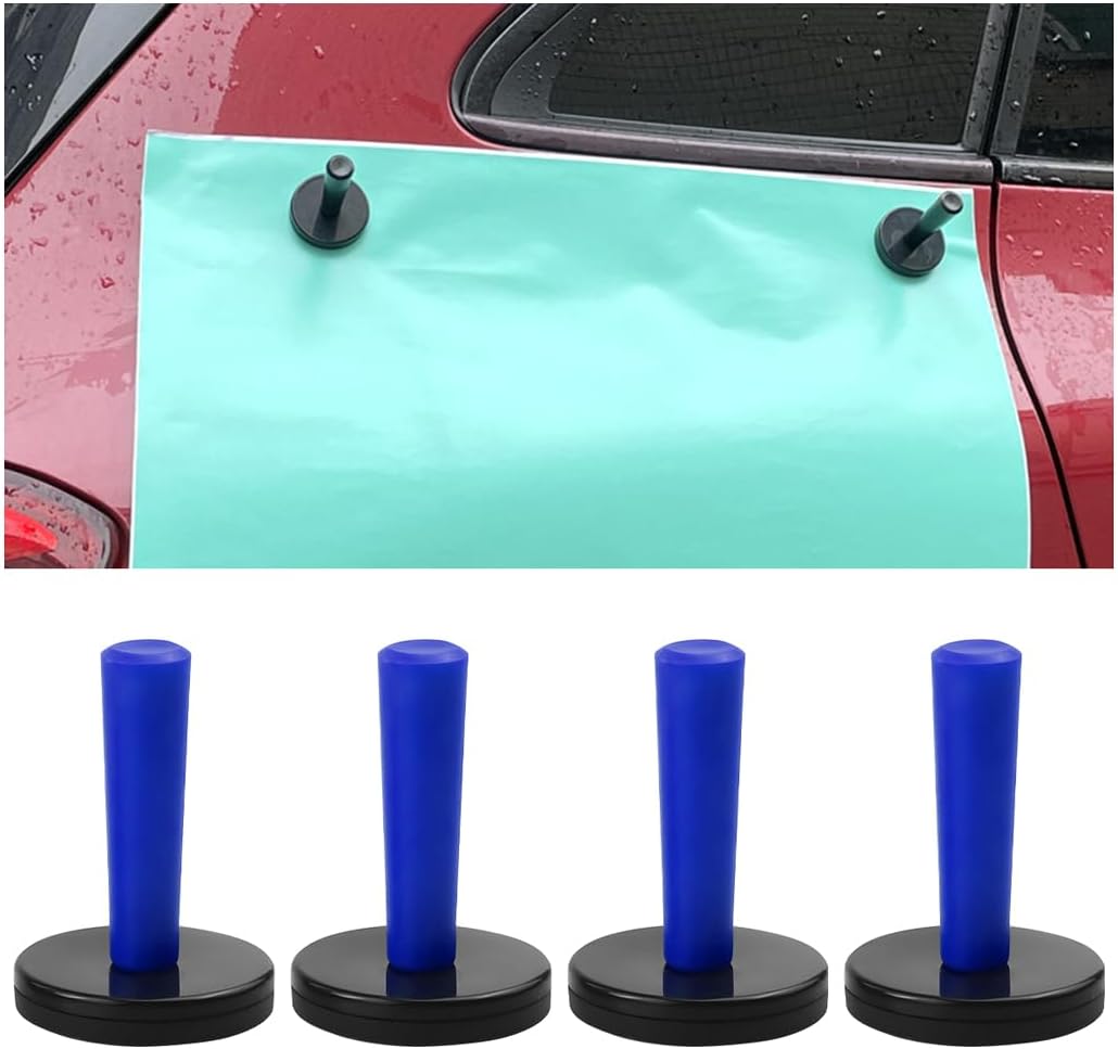 Zpana Car Wrap Magnet Holder, 4PCS Vehicle Window Tint Gripper for Sign Vinyl, Automotive Wrapping Crafts Sign Making Film Fix Aid Tool Set Accessories, Universal for SUV, Sedan, Truck (Black)