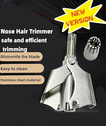 Miniatura 3 de Recortador manual de orejas y nariz para hombres y mujeres, sin batería, impermeable, portátil, con 12 cuchillas afiladas y cortaúñas adicionales