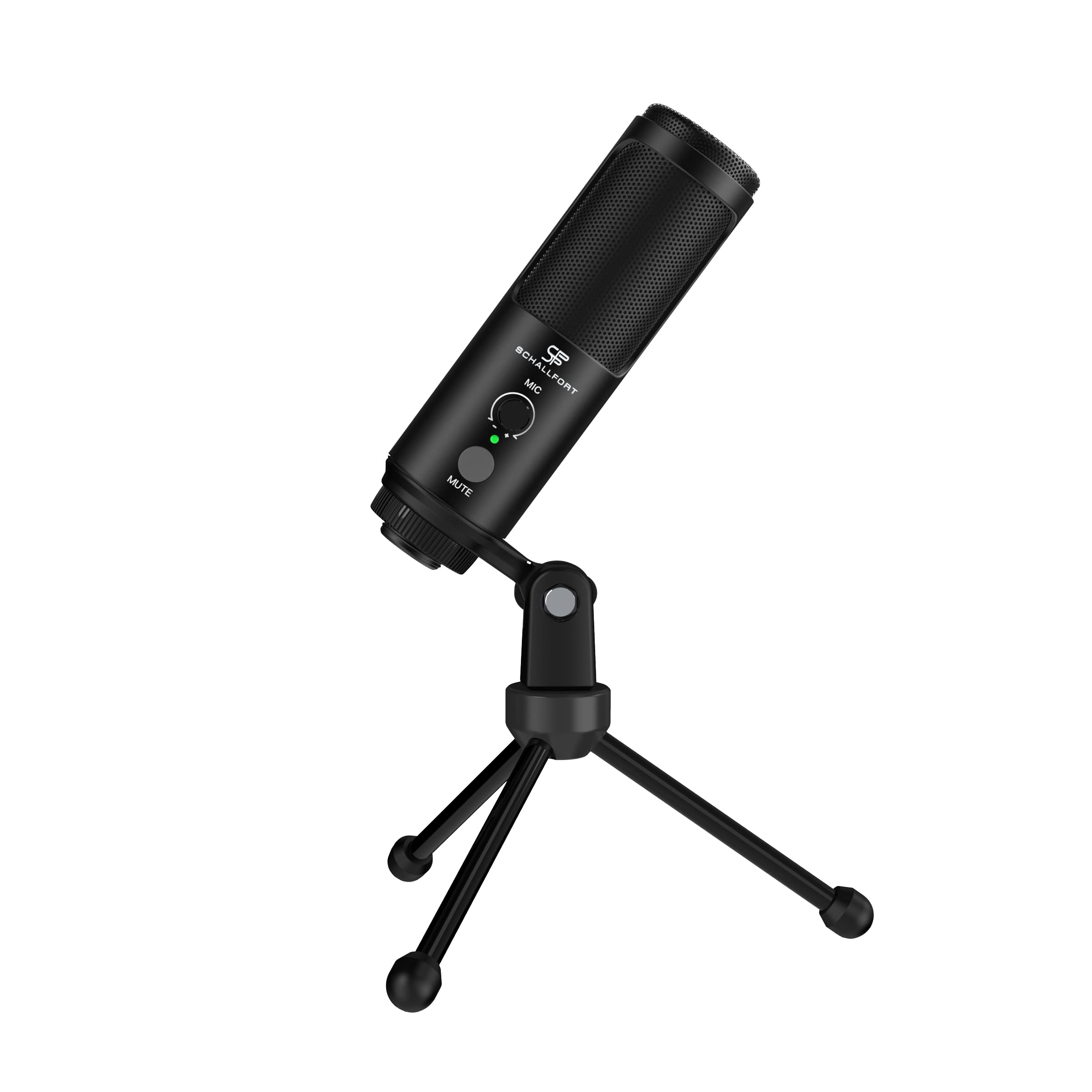 Mikrofon Vibe7-RGB (7-teilig), RGB-Beleuchtung, USB-C Plug & Play, AUX, Touch-Bedienung, Kondensator Mikrofon Set mit Mikrofonarm und Tischstativ, für Streaming, Gaming, Podcasting