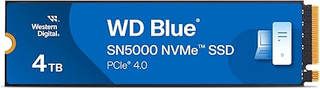 Western Digital 4TB WD Blue SN5000 NVMe Internal Solid State Drive SSD