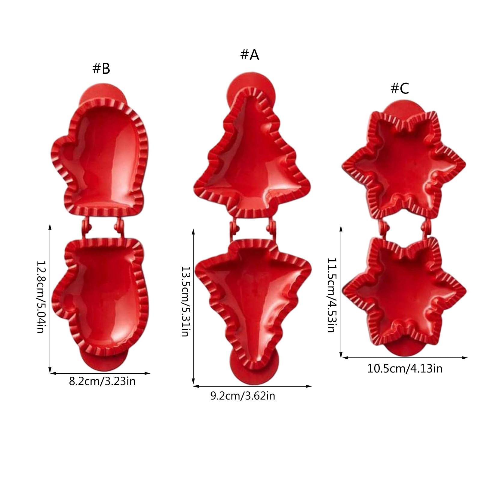 Christmas Tree Snowflake Mittens Hand Pie Molds Autumn Pocket Pie Press Mold Fall Pie Maker Dough Press Mold For Baking Dough Press Mold Tool