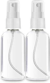 2-PACK 2 OZ Glass Spray Bottles-Use to Store for Essential Oils, Perfumes, Face Mist, Fragrances, Water