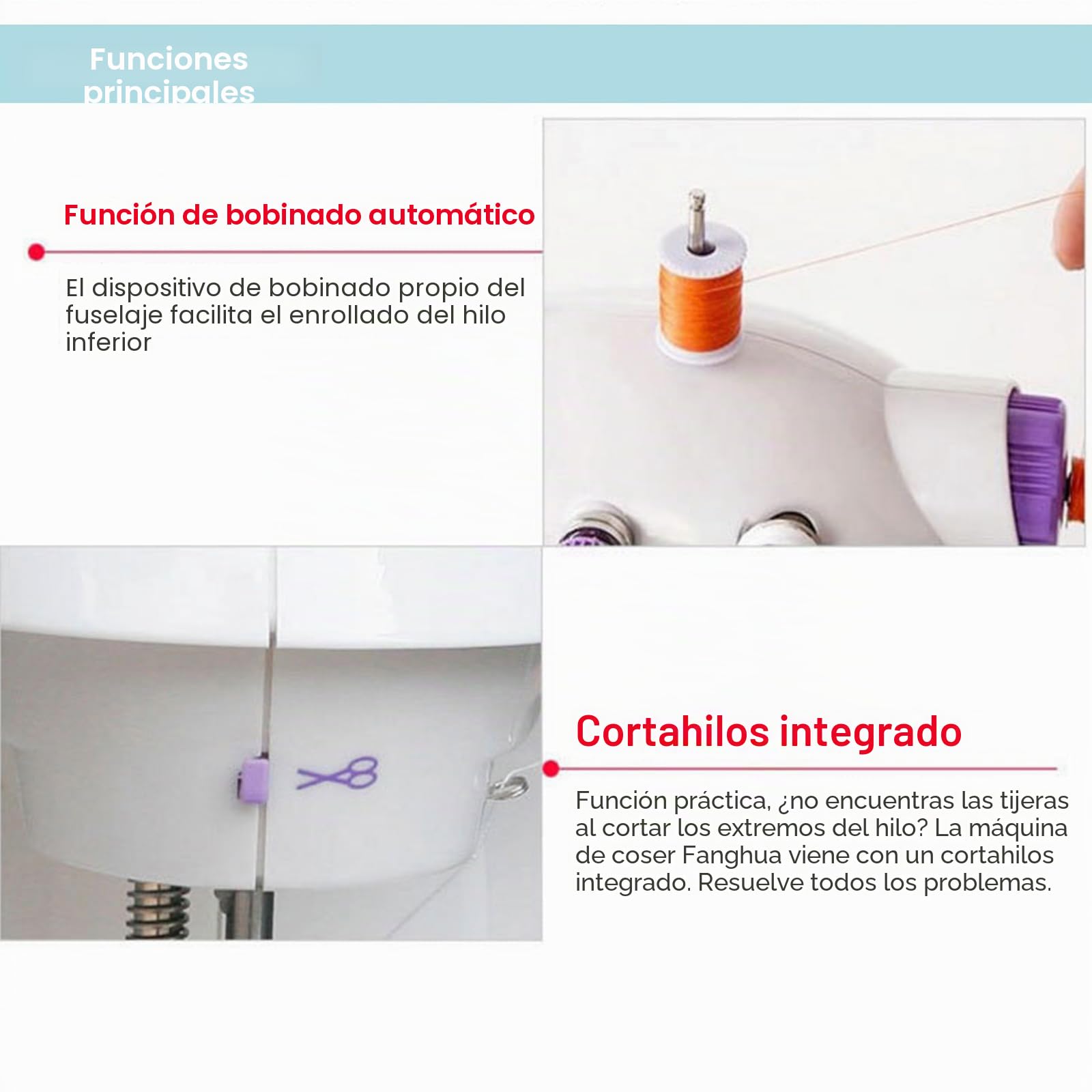 Máquina de coser electrónica, mini máquina de coser de doble hilo, 2 velocidades, con pedal para ropa, cortinas, manualidades con 99 accesorios de costura y mesa de extensión