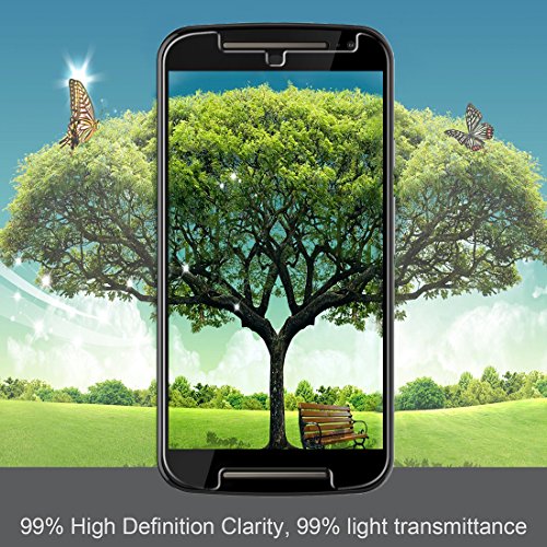 ivoler Protector de Pantalla para Motorola Moto G2, Cristal Vidrio Templado Premium