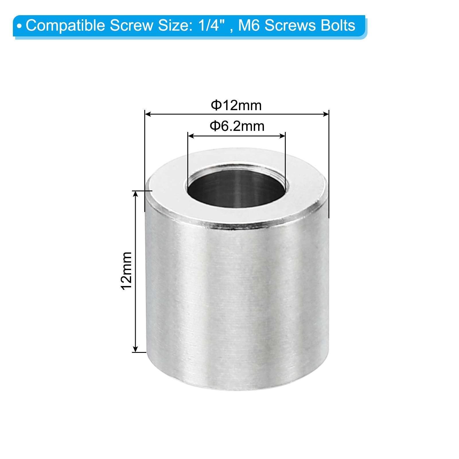 PATIKIL M6 Stainless Steel Spacers - Image 2