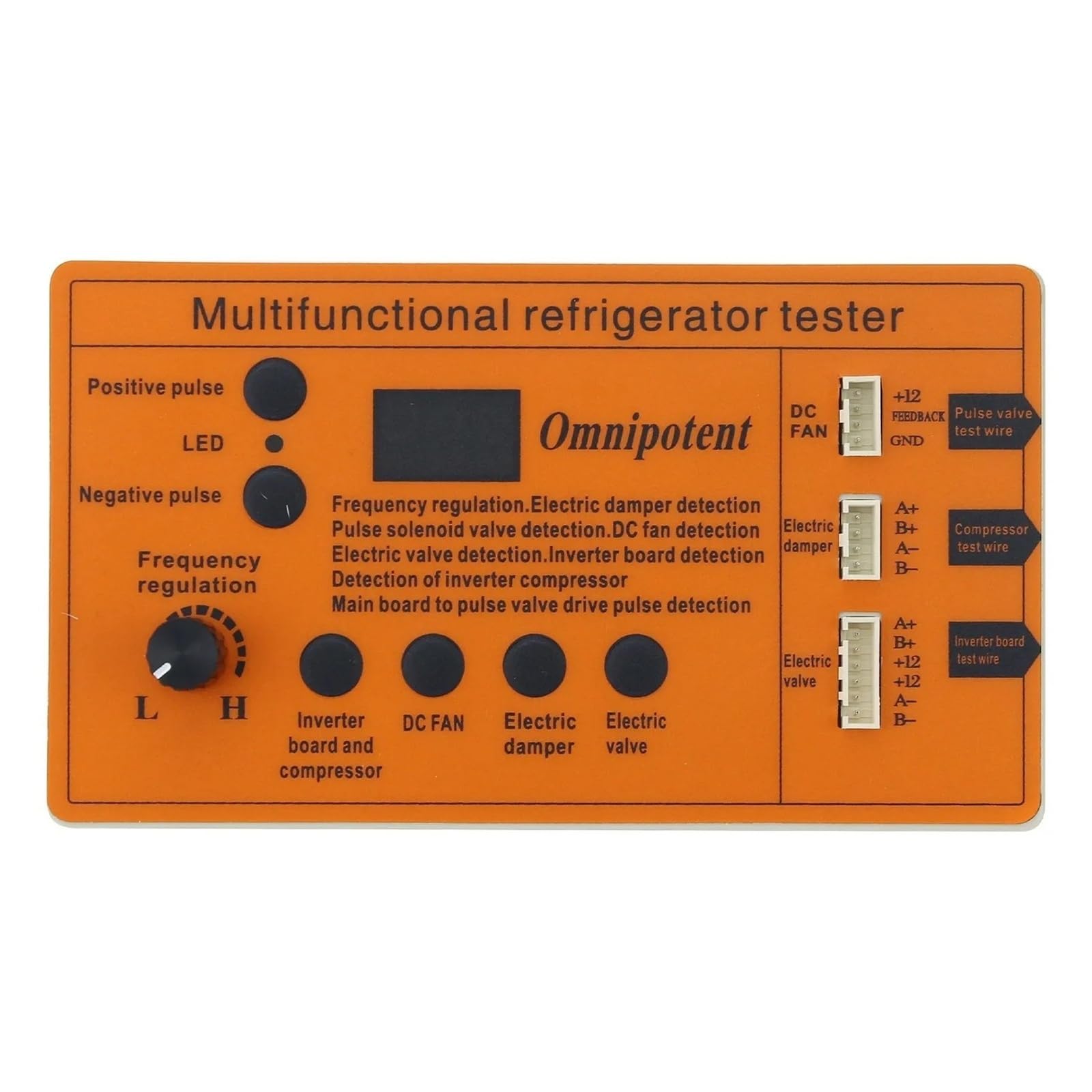 Inverter Refrigerator Detector Refrigerator Repair Tool Pulse Solenoid Valve Test English Version Versatile Usage(8 in 1)