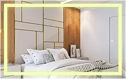 Espelho Retangular Jateado LED com Touch, 40x30 cm, Instalação Vertical ou Horizontal (Quente)