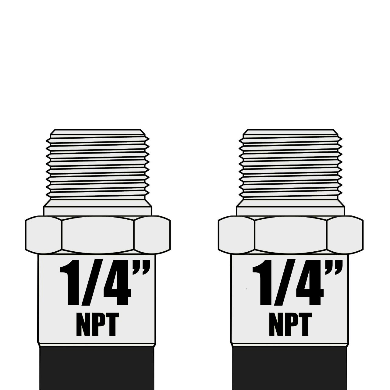 Reelcraft S10-260044 High Pressure Grease Hose Assembly, 1/4" x 25', 5000 Psi, 1/4" x 1/4 NPTF(M), 0.58 OD, Two Wire Braid