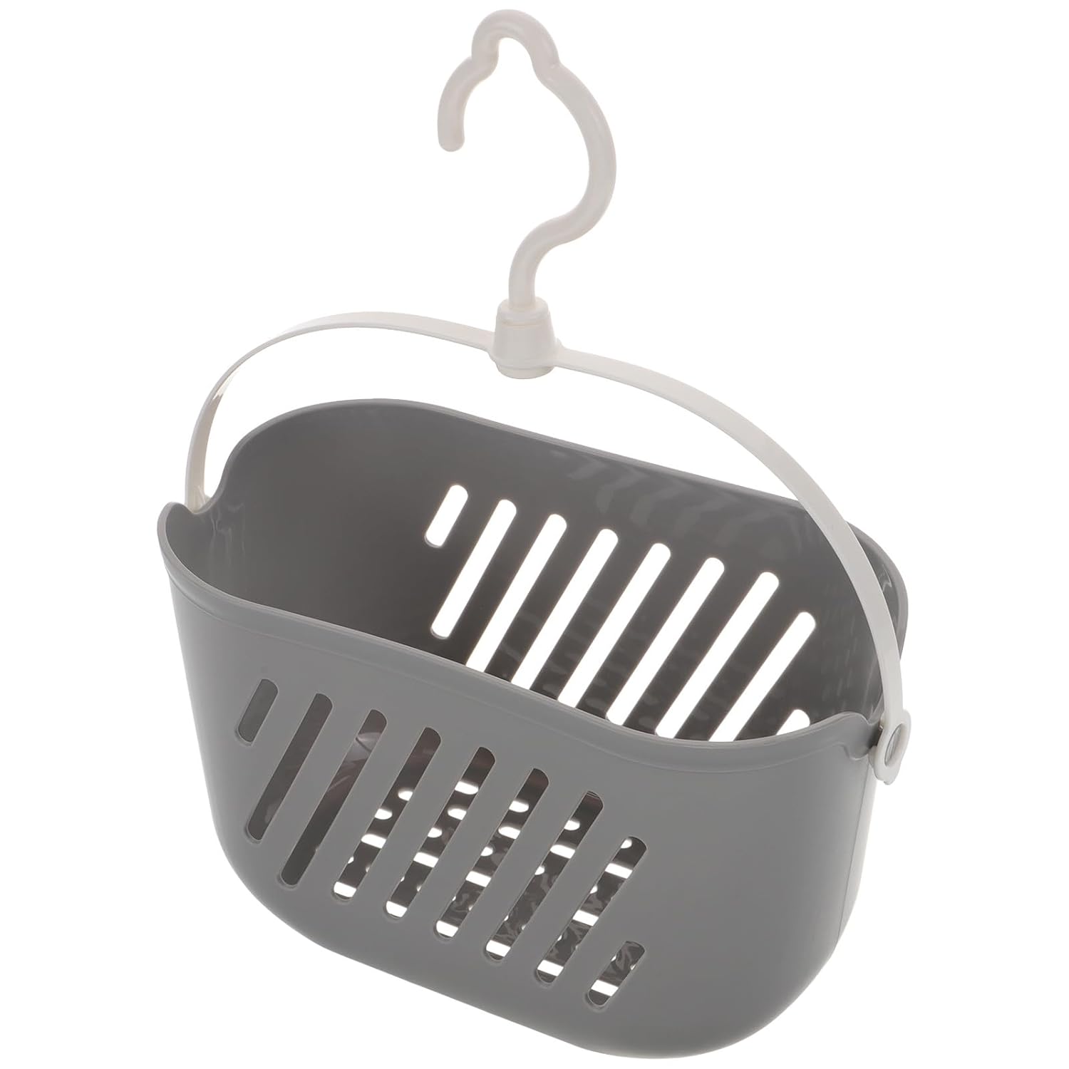 BESPORTBLE Hanging Bathroom Organizer Basket Plastic Shower Caddy with Handle Grey Portable Storage Basket for Cleaning Supplies and